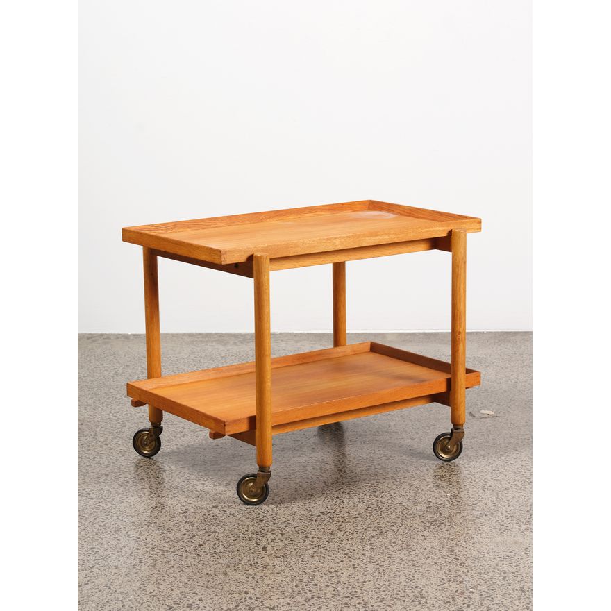 Poul Hundevad for Vamdrup - Mid-century teak mobile bar cart