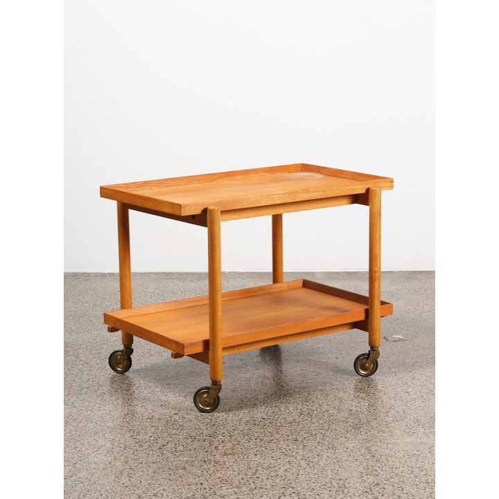 Poul Hundevad for Vamdrup - Mid-century teak mobile bar cart