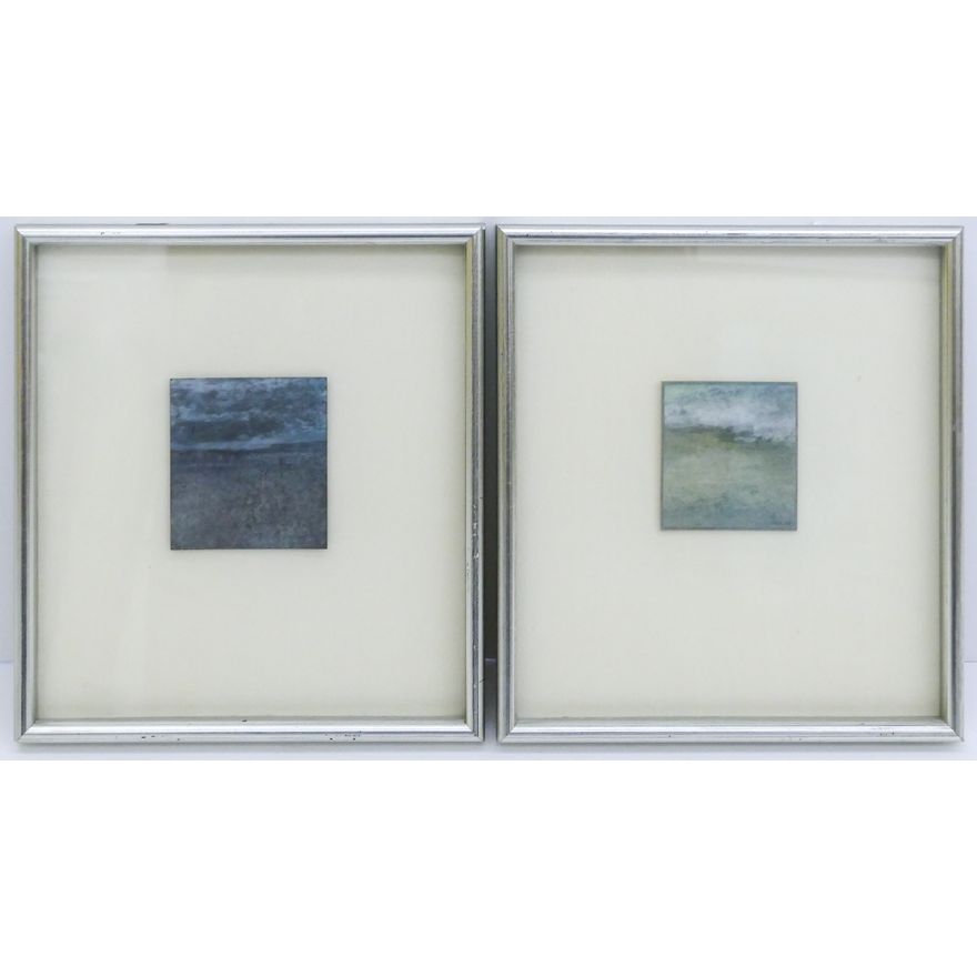 2pc Wesley Wehr ''Skagit Landscapes'' 1968 Mixed Media