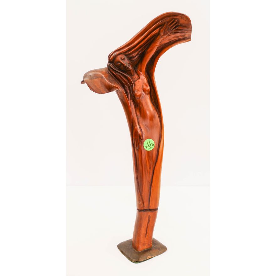 Carved Koa Wood Woman Sculpture- 15''