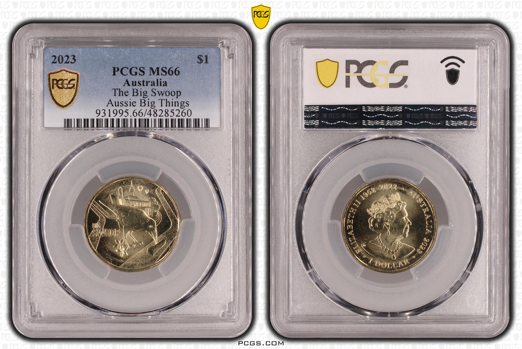 The Big Swoop Aussie Big Things , One Dollar, 2023, PCGS MS66