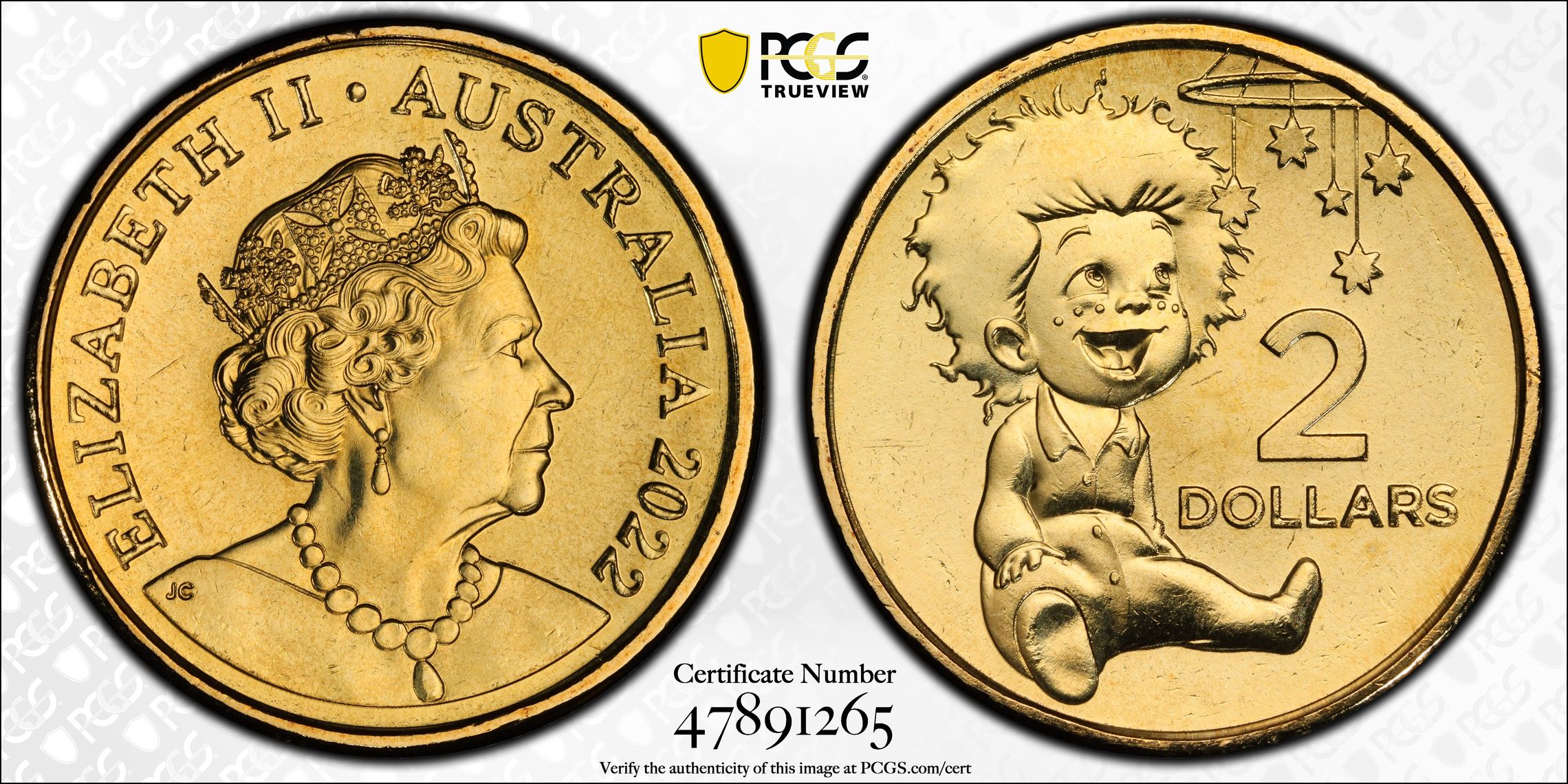 Indigenous Baby - Baby Set, Two Dollar, 2022, PCGS MS68