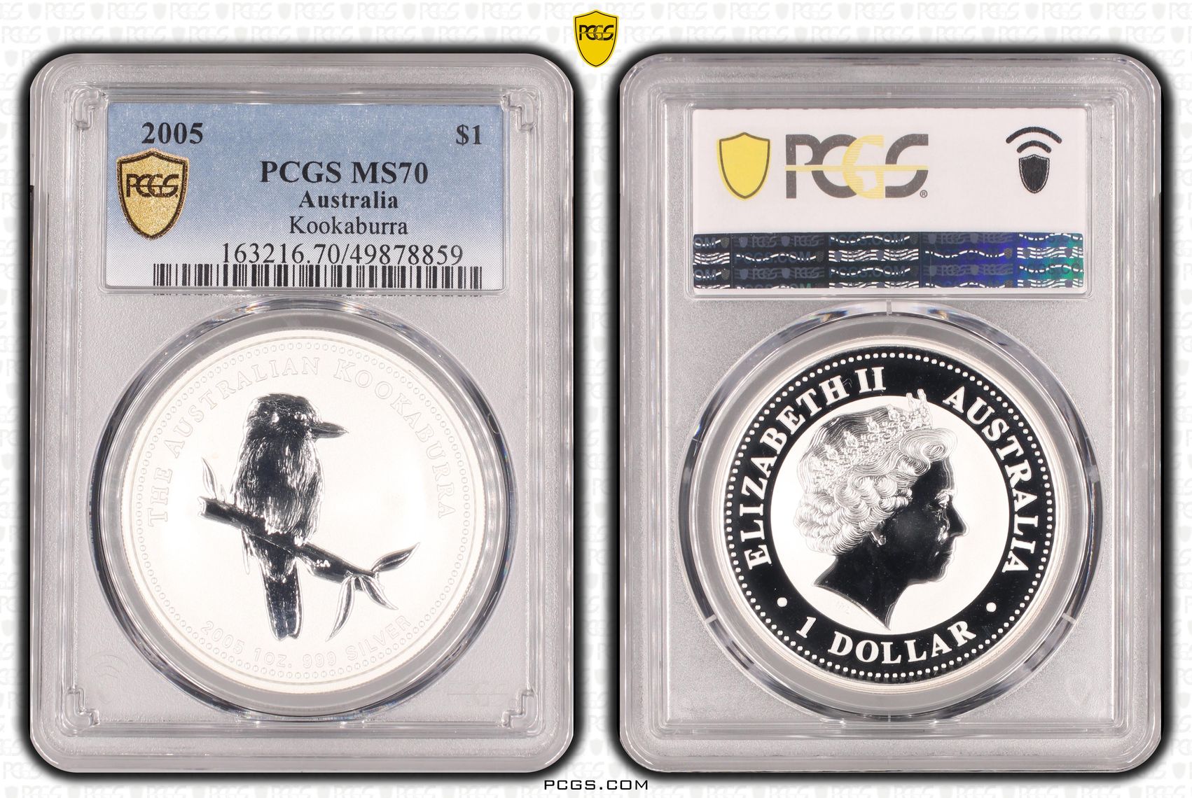 Kookaburra , One Dollar, 2005, PCGS MS70