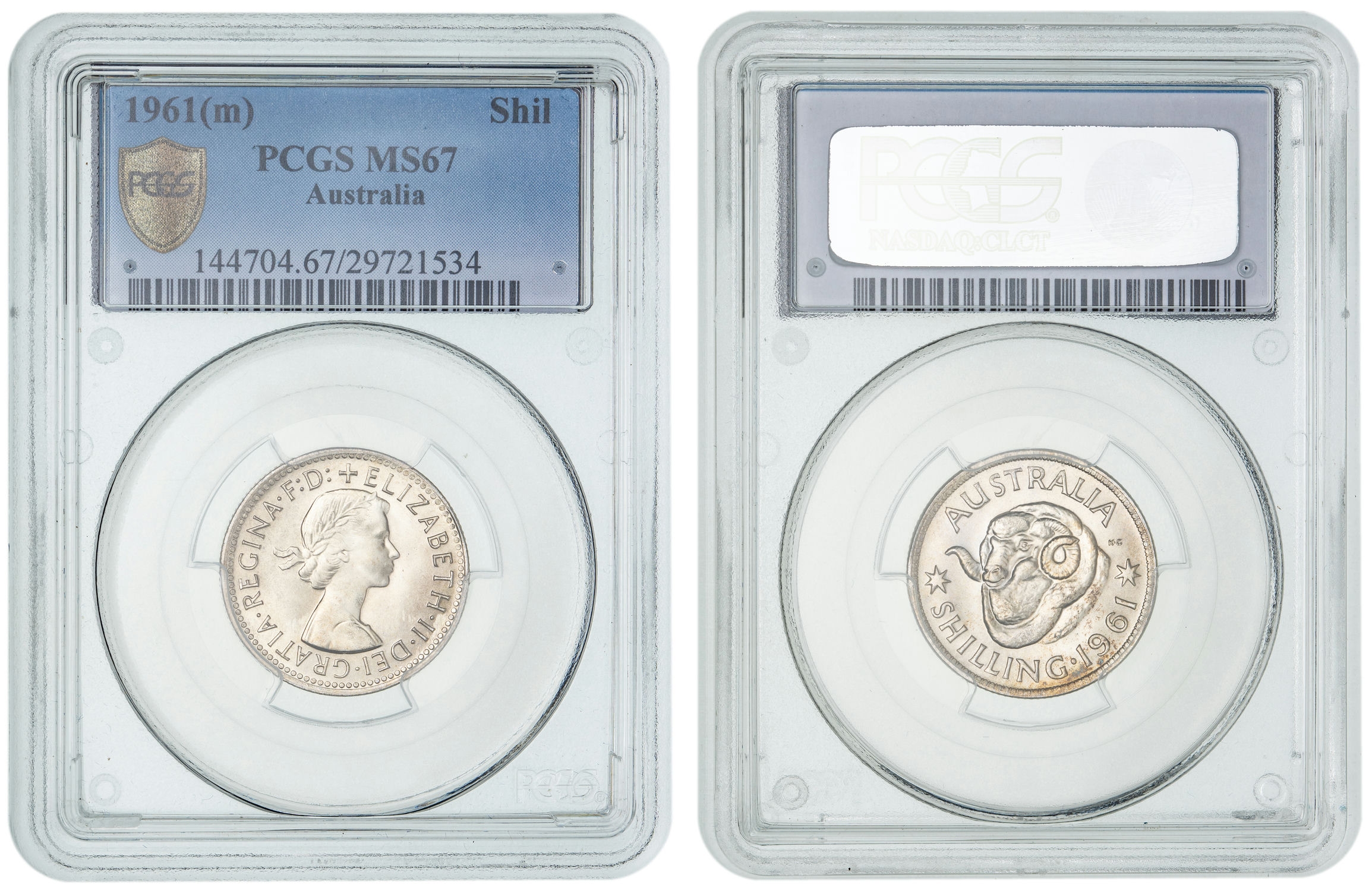 Elizabeth II, Shilling, 1961, PCGS MS67