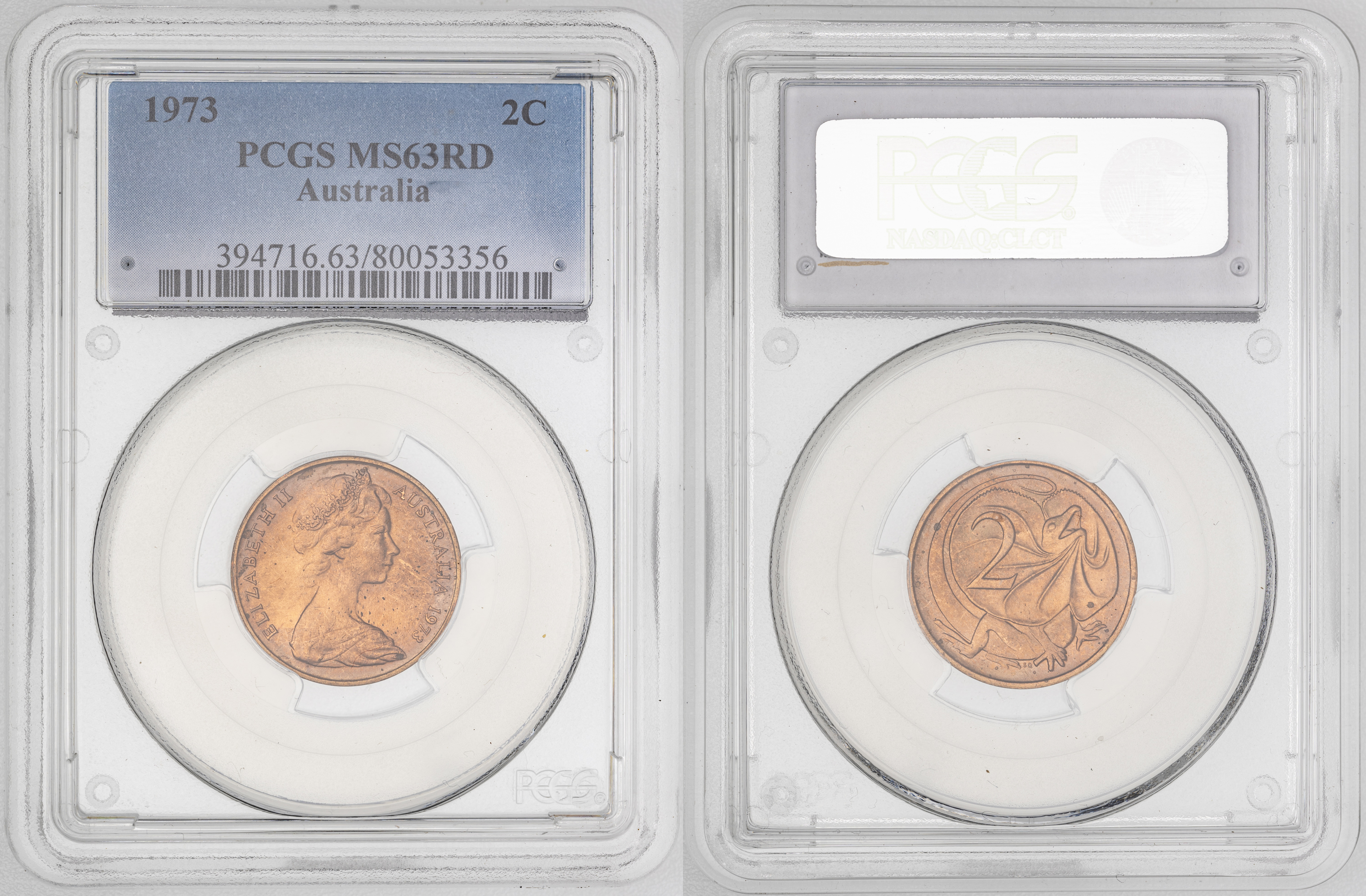 116 · Elizabeth II,  , Two Cent, 1973, PCGS MS63RD