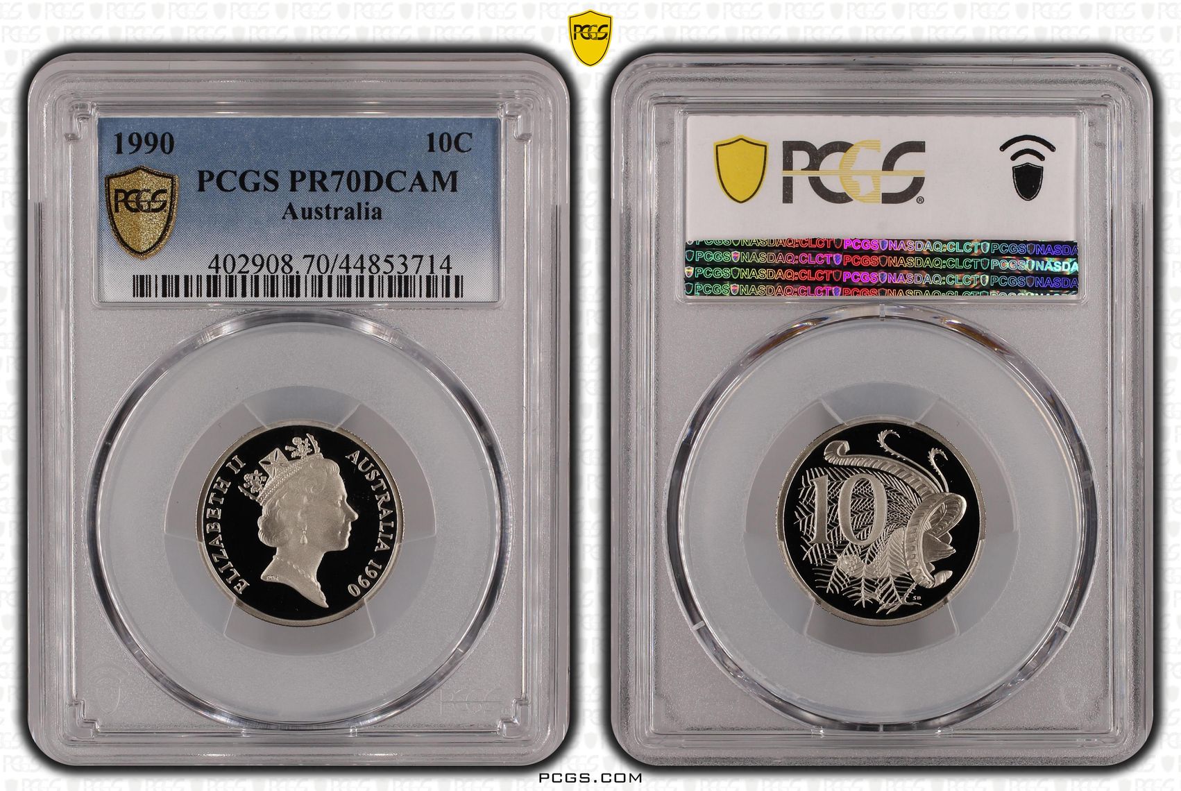 1990 Australian Ten Cent, 10c Proof PCGS - PR70DCAM POP 31/0 -714