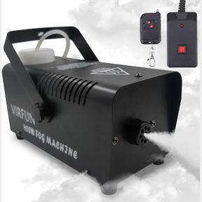 PORTABLE HALLOWEEN AND PARTY FOG MACHINE WITH WIRELESS REMOTE CONTROL VIRFUN SMOKE MACHINE FOR HOLIDAYS, WEDDINGS WITH OVERHEAT PR