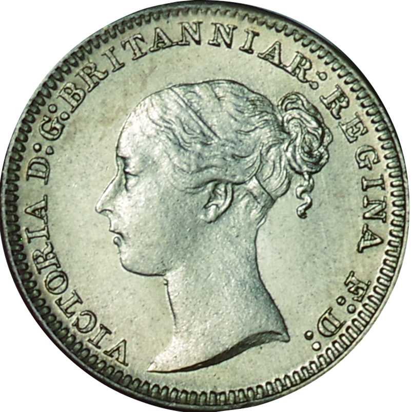 は*ぱ様 1871年英国　ヤングビクトリア女王 4ペンス銀貨 英国(Great Britain)/ ヴィクトリア女王像 ヤングヘッド マウンディ