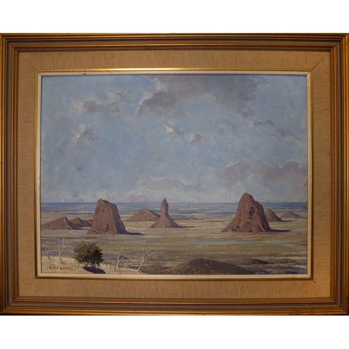 Rufus Morris (1907-1982), 'Glasshouse Mountains from Maleny Heights',