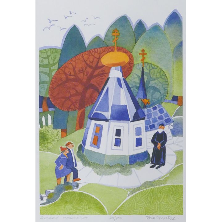 Rie Munoz ''Sunday Morning'' Signed Print 13.75'' x 10.75'' Sheet.