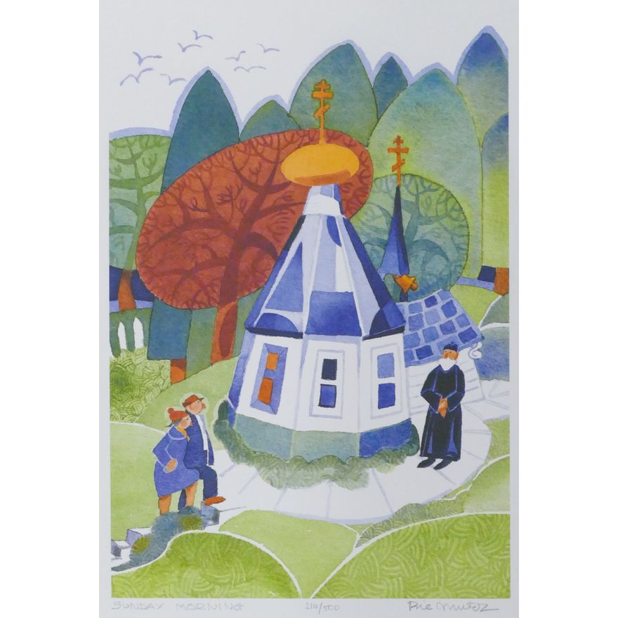 Rie Munoz ''Sunday Morning'' Signed Print 13.75'' x 10.75'' Sheet.