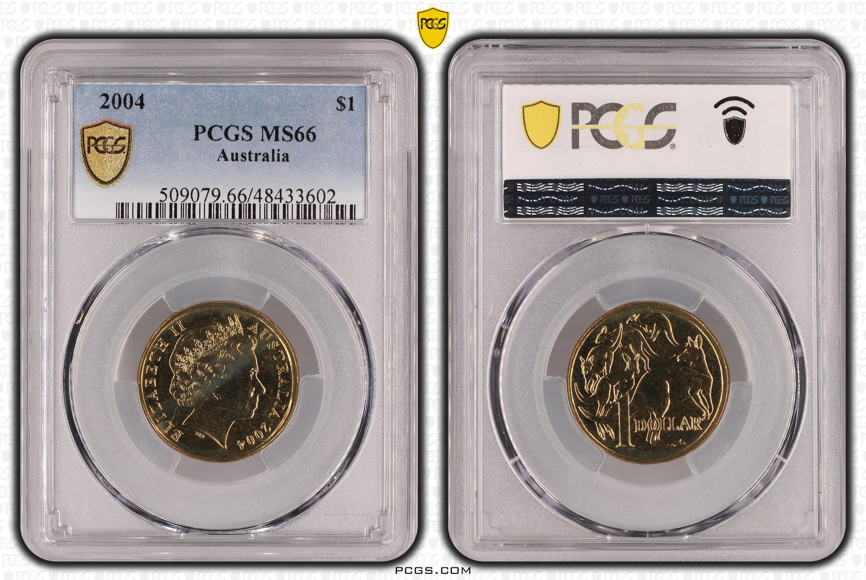 Elizabeth II, One Dollar, 2004, PCGS MS66