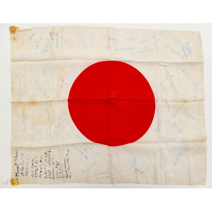 WWII Japanese Silk Blood Chit Flag with US Names