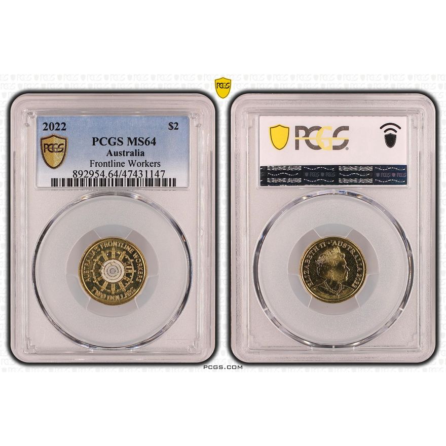 Frontline Workers, Two Dollar, 2022, PCGS MS 64