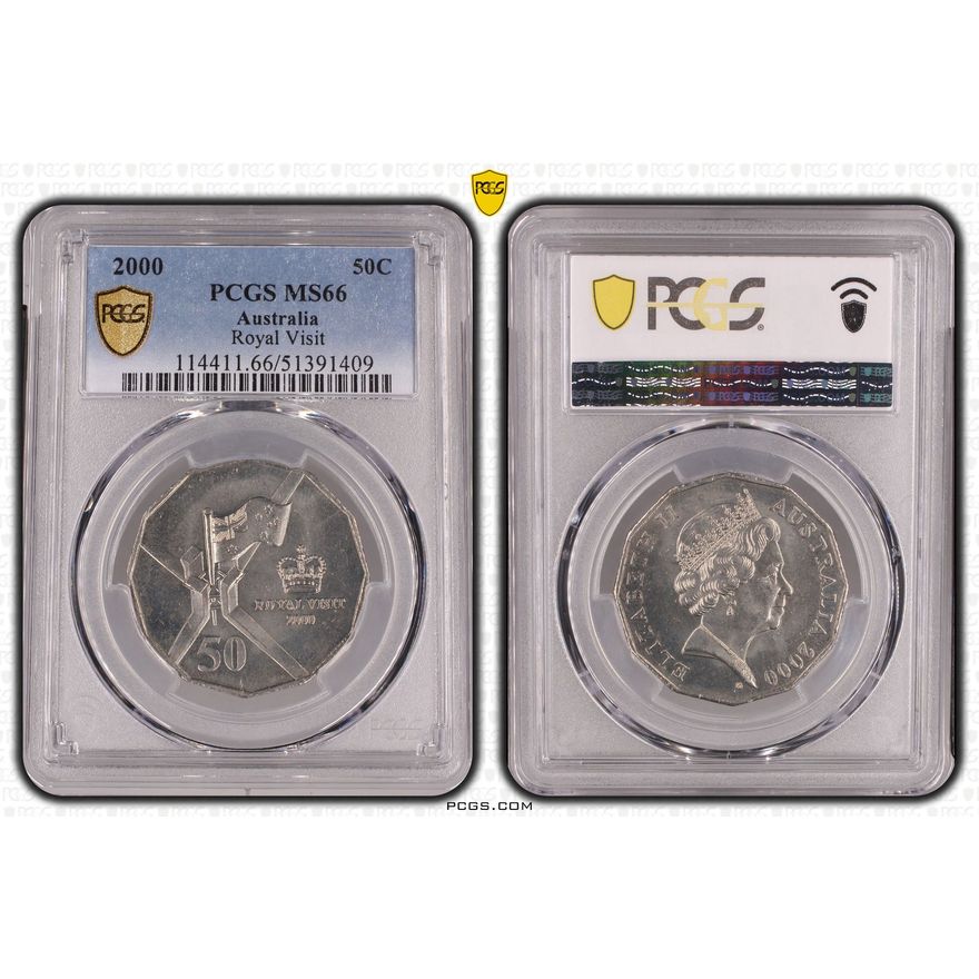 Royal Visit, Fifty Cent, 2000, PCGS MS66