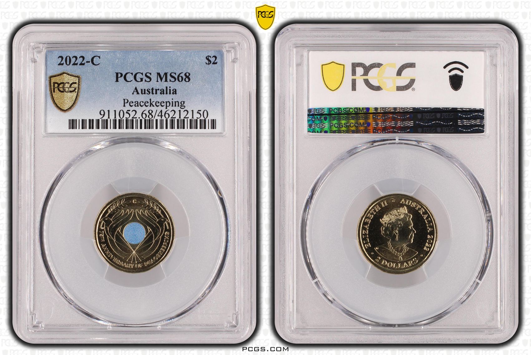 Peacekeeping Colorized , Two Dollar, 2022-C, PCGS MS68