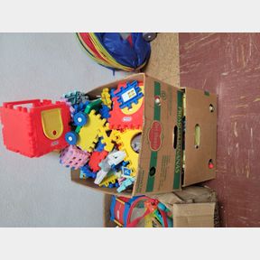 2 Large boxes of little tikes snap together blocks
