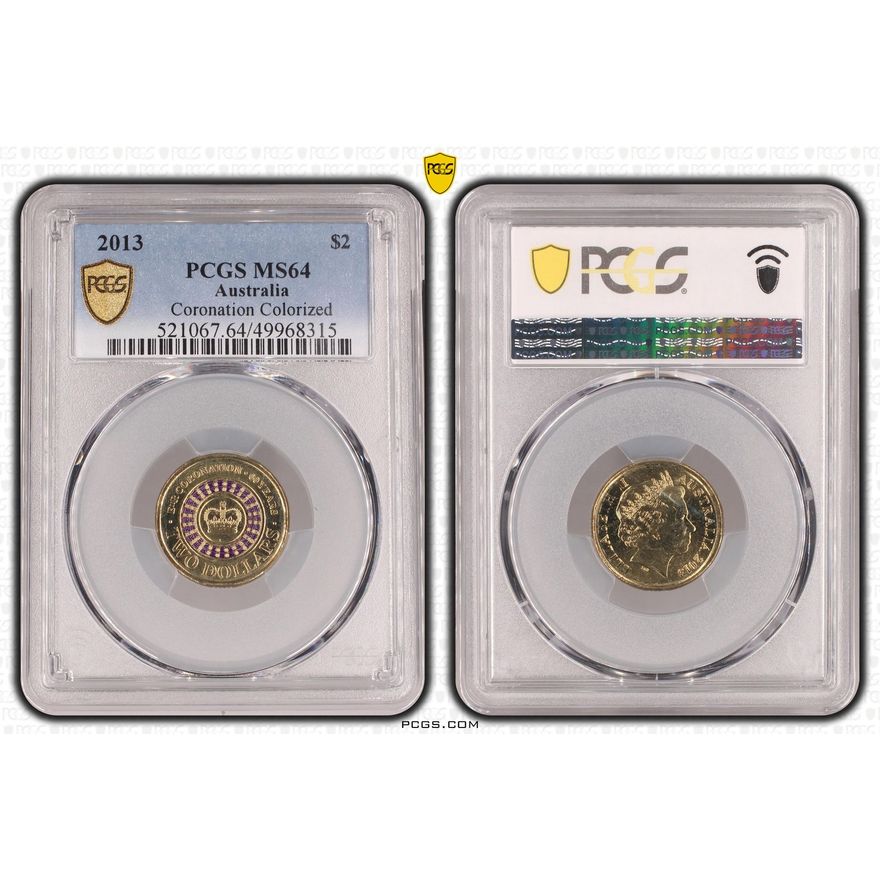 Coronation Colorized, Two Dollar, 2013, PCGS MS64