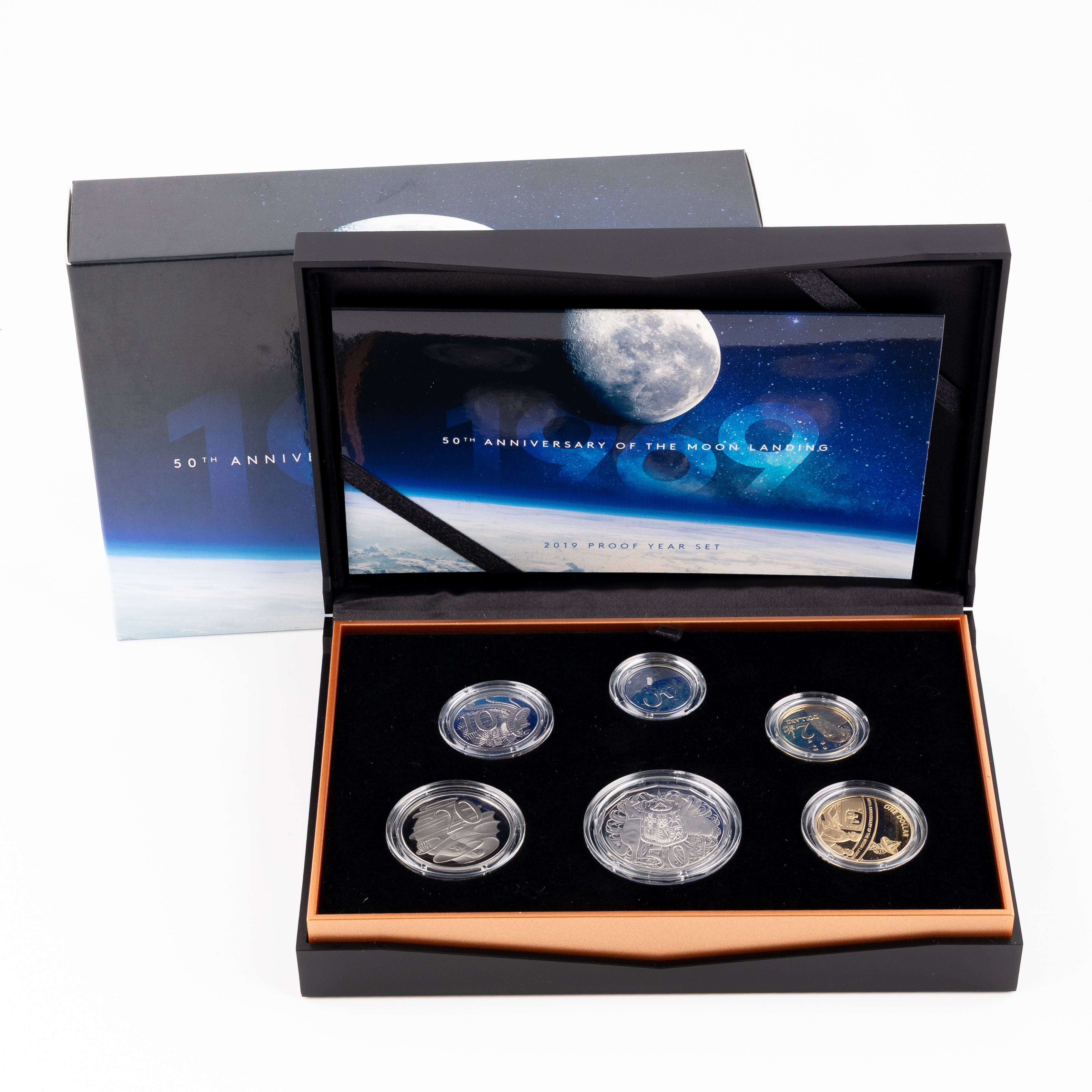 Elizabeth II, RAM - 50th Anniversary of the Moon Landing, Five Cents - Two Dollars, 2019, FDC