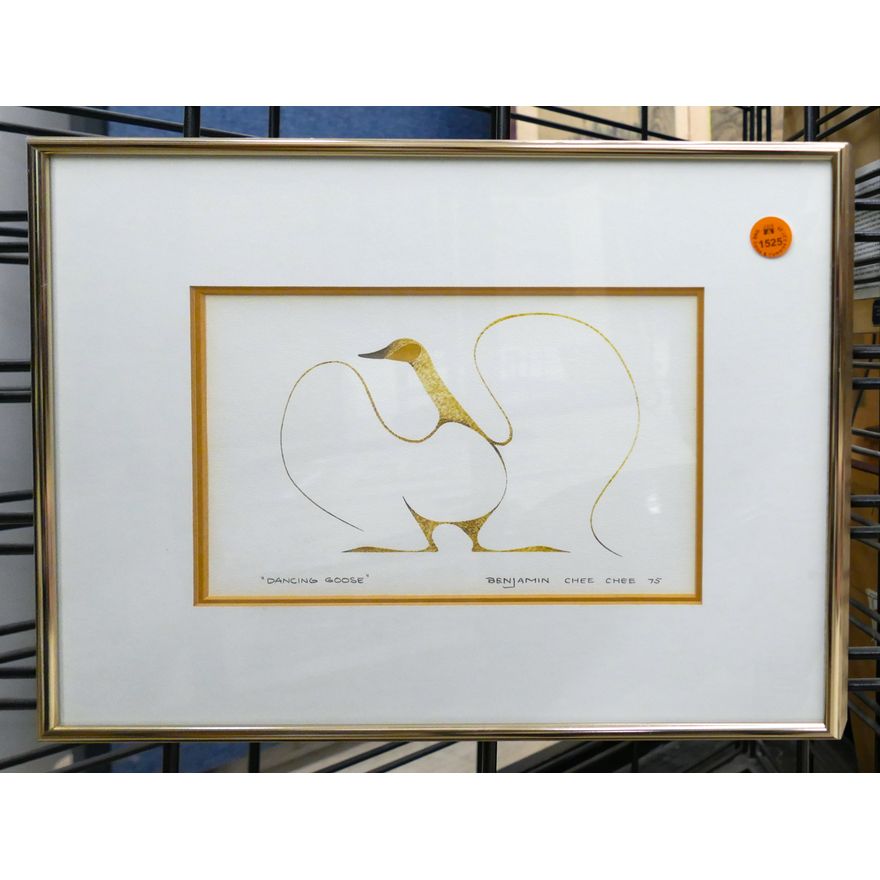 Benjamin Chee Chee ''Dancing Goose'' Print Framed 11''x14''