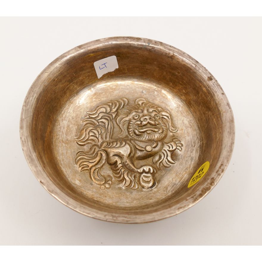 Tibetan Silver Repousse Offering Bowl- 5''
