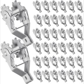 LASNTEN 40 PACK ELECTRIC FENCE WIRE STRAINER HEAVY DUTY INLINE WIRE TENSIONER ALUMINUM RATCHET WIRE STRAINERS WITH COMPRESSION CLI