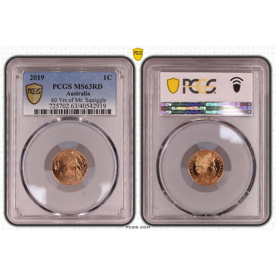 60 Yrs of Mr. Squiggle, One Cent, 2019, PCGS MS63RD