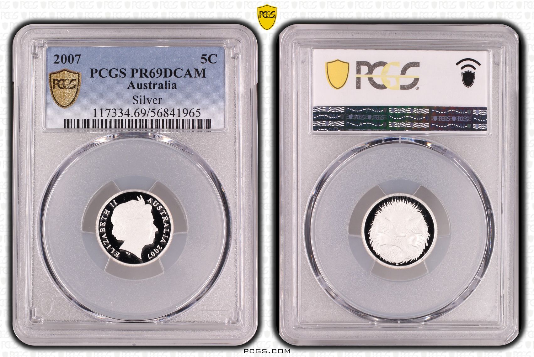 Silver, Five Cent, 2007, PR69DCAM