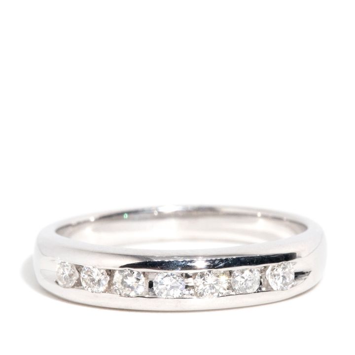 18 Carat White Gold Diamond Band,