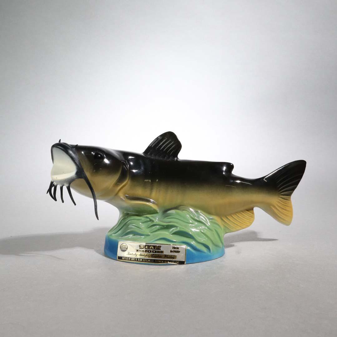 Beam's 100 Month 'National Fresh Water Fishing Hall of Fame: Catfish'  Ceramic Bourbon Decanter (4/5 Quart, LOCAL PICK-UP ONLY)