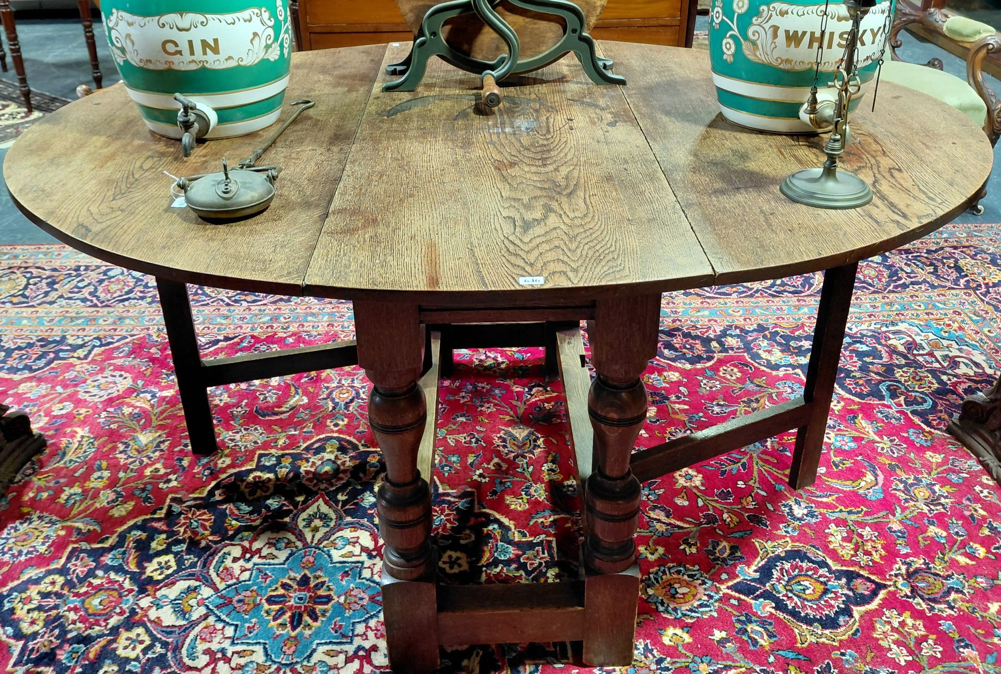 646 · 19THC. ENGLISH OAK GATELEG TABLE