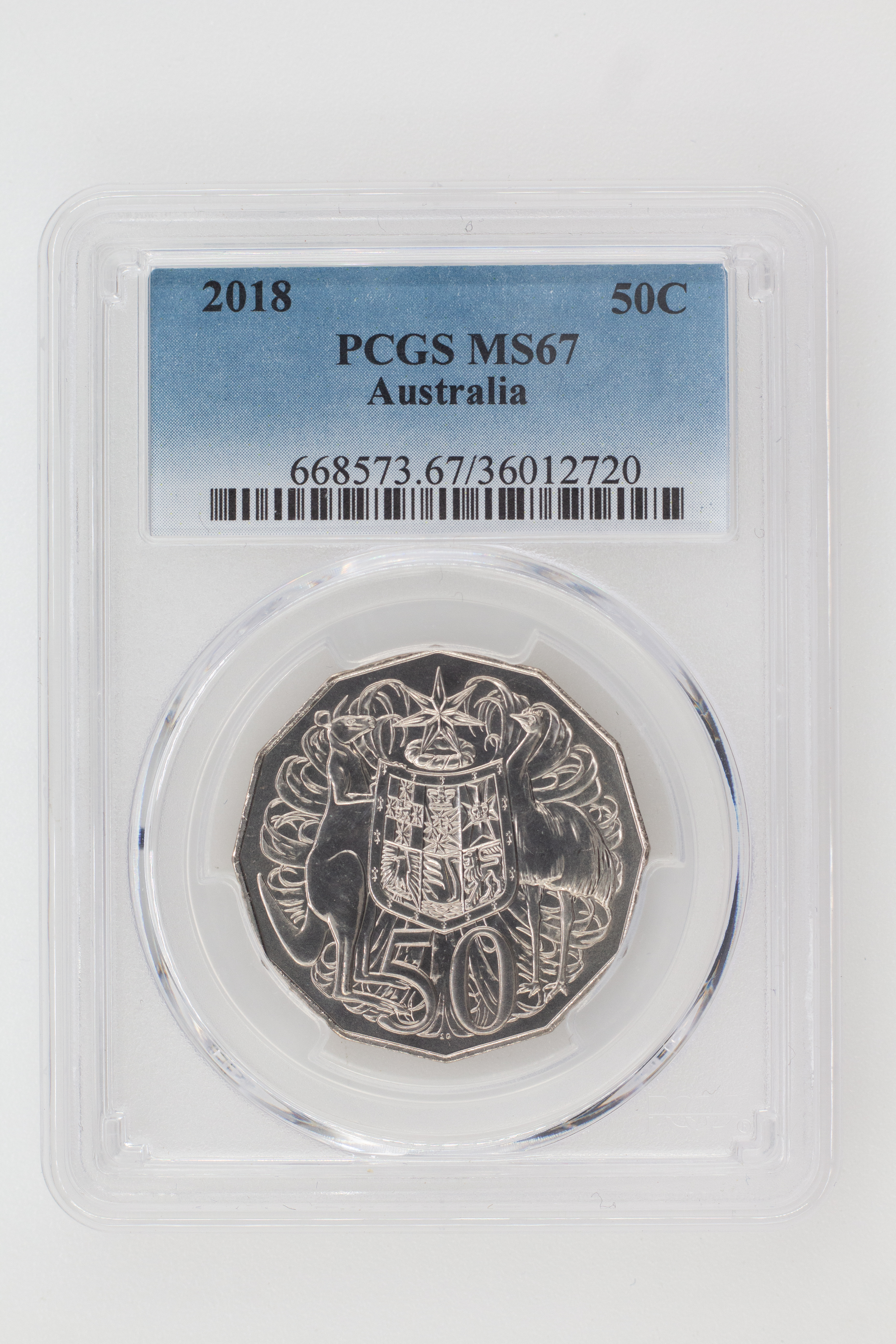 2018 Australia Fifty Cent, 50c PCGS - MS67 -720