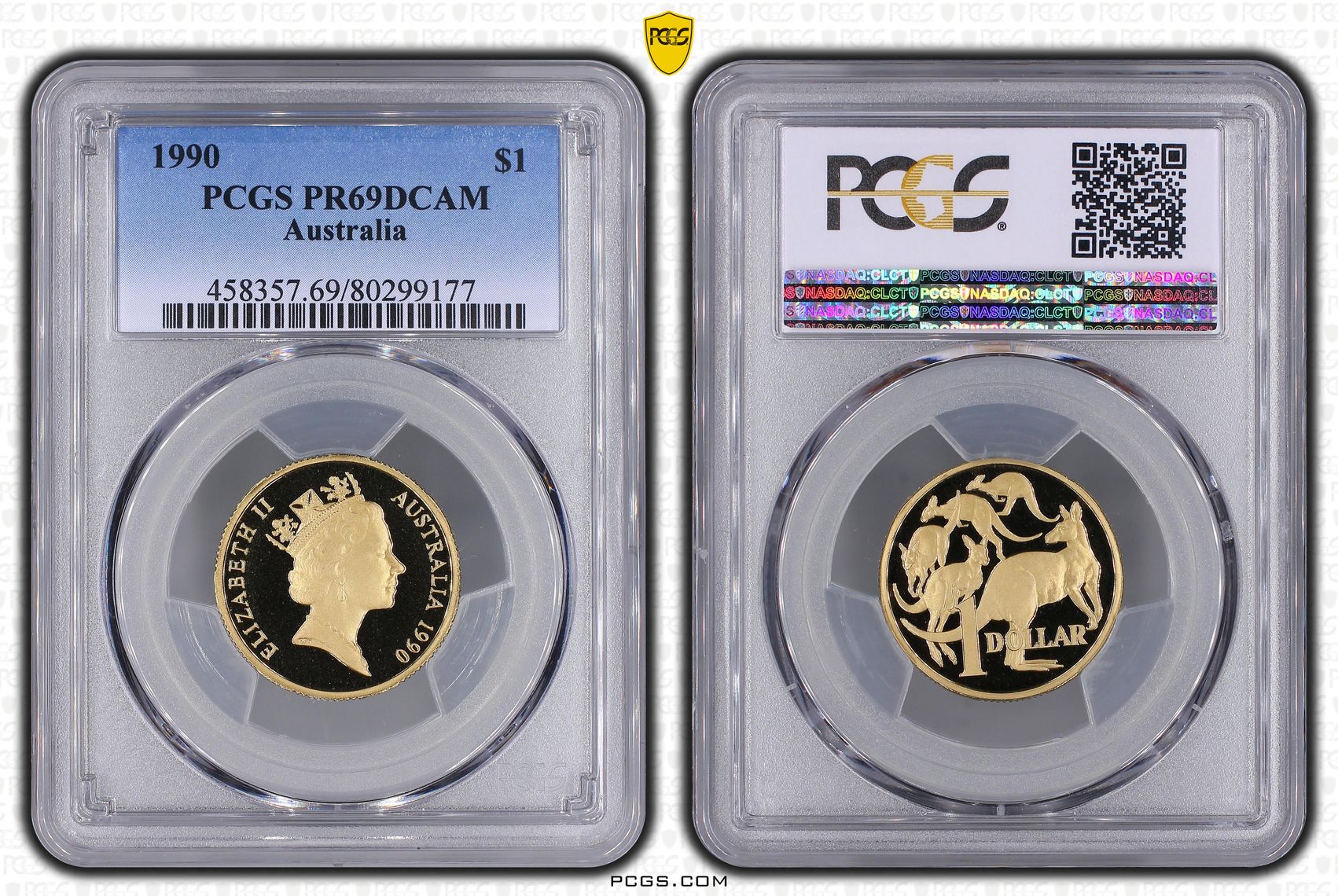 One Dollar, 1990, PCGS PR69DCAM