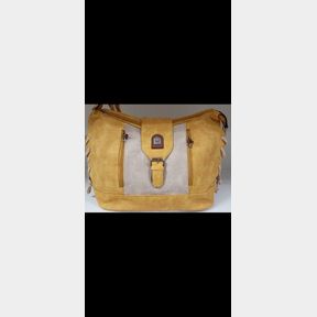 L&H LADIES YELLOW BUCKLE STRING HANDBAG - 51626/2753