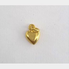 PRETTY YELLOW GOLD HEART SHAPED CHARM .2G - 50691/77