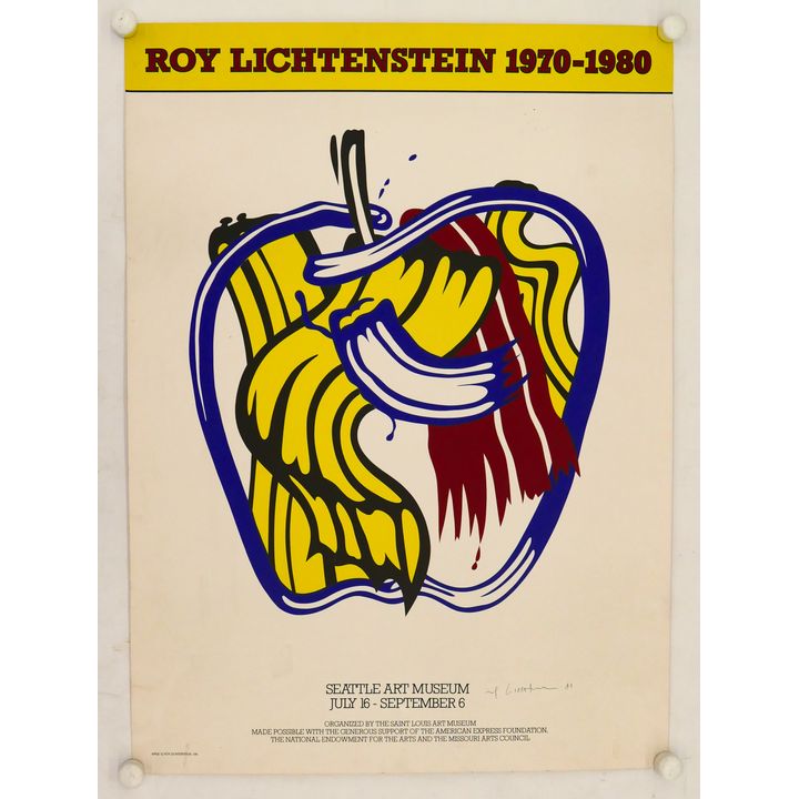 Roy Lichtenstein 1970-1980 Signed Exhibition Poster