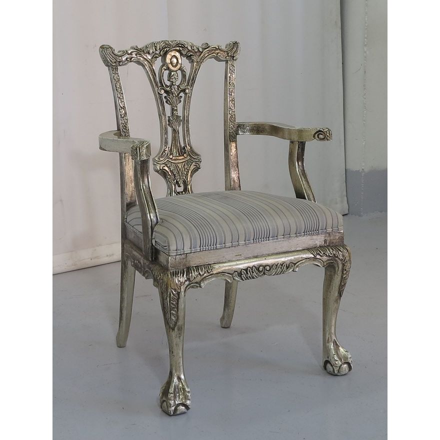 GEORGIAN STYLE SILVERED CARVER