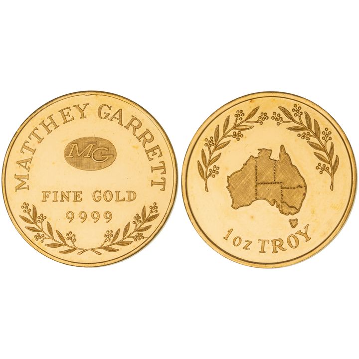 Matthey Garrett Gold Coin, aUNC