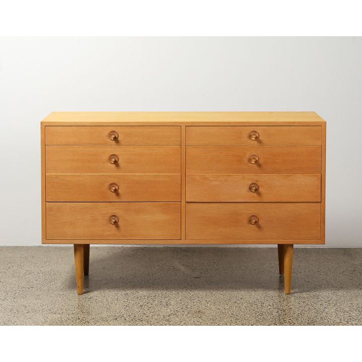 Børge Mogensen for Karl Andersson & Söner, Sweden - Eight-drawer soap-washed oak chest of drawers