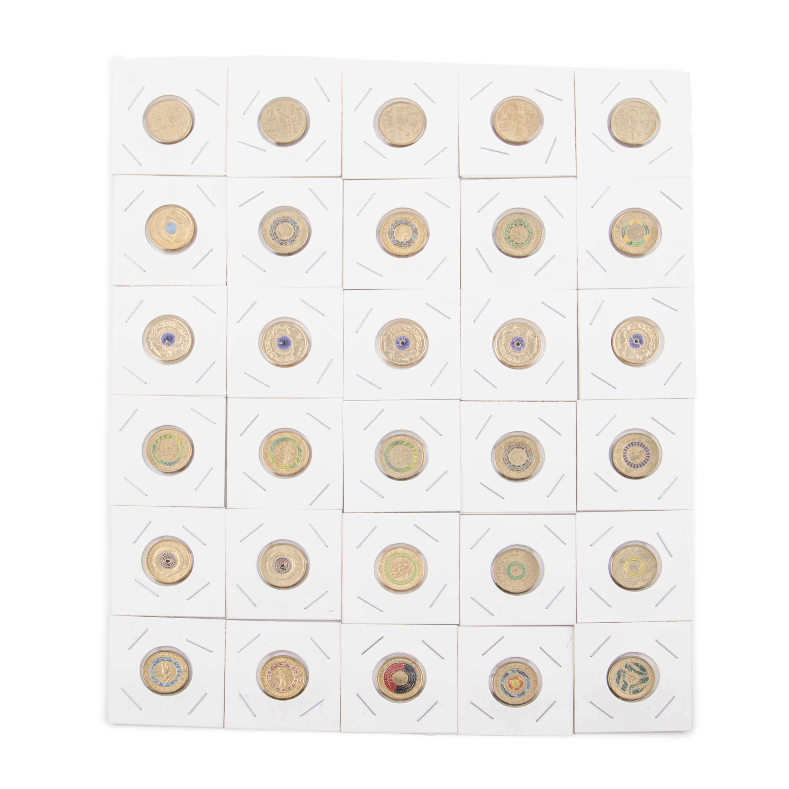 16 · Elizabeth II, 30x Circ/ UNC $2 Coins, Two Dollar, Mix,  UNC