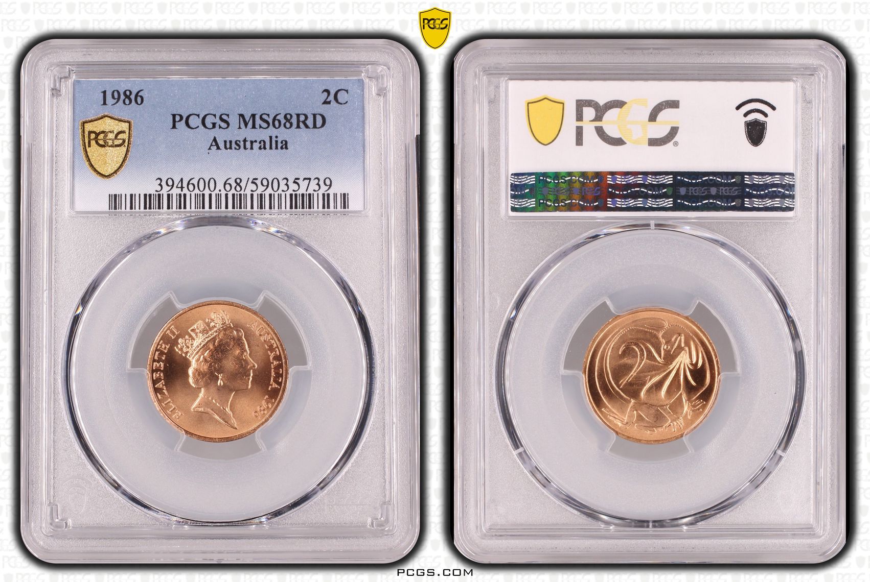 Pop 10/0, Two Cent, 1986, Pcgs Ms68rd