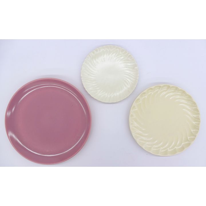 3pc California Pottery Pastel Round Platters 12'' - 17''