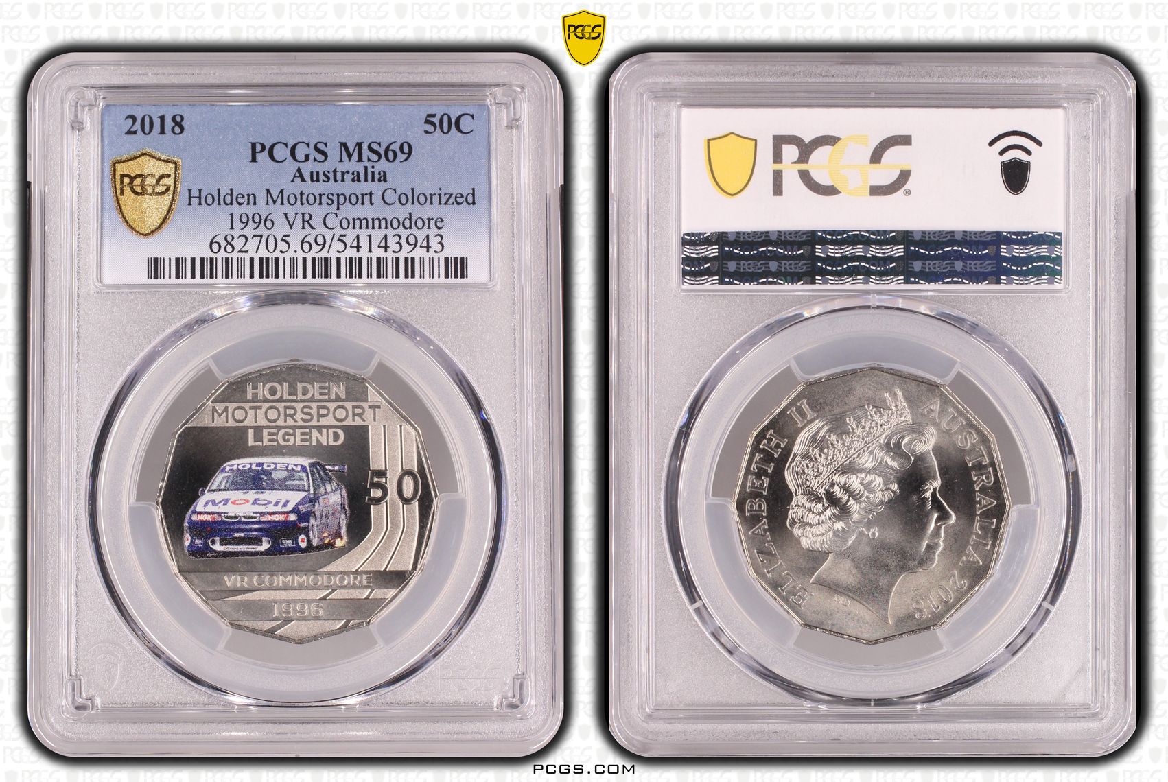 Holden Motorsport Colourised 1996 VR Commodore, Fifty Cent, 2018, PCGS MS69