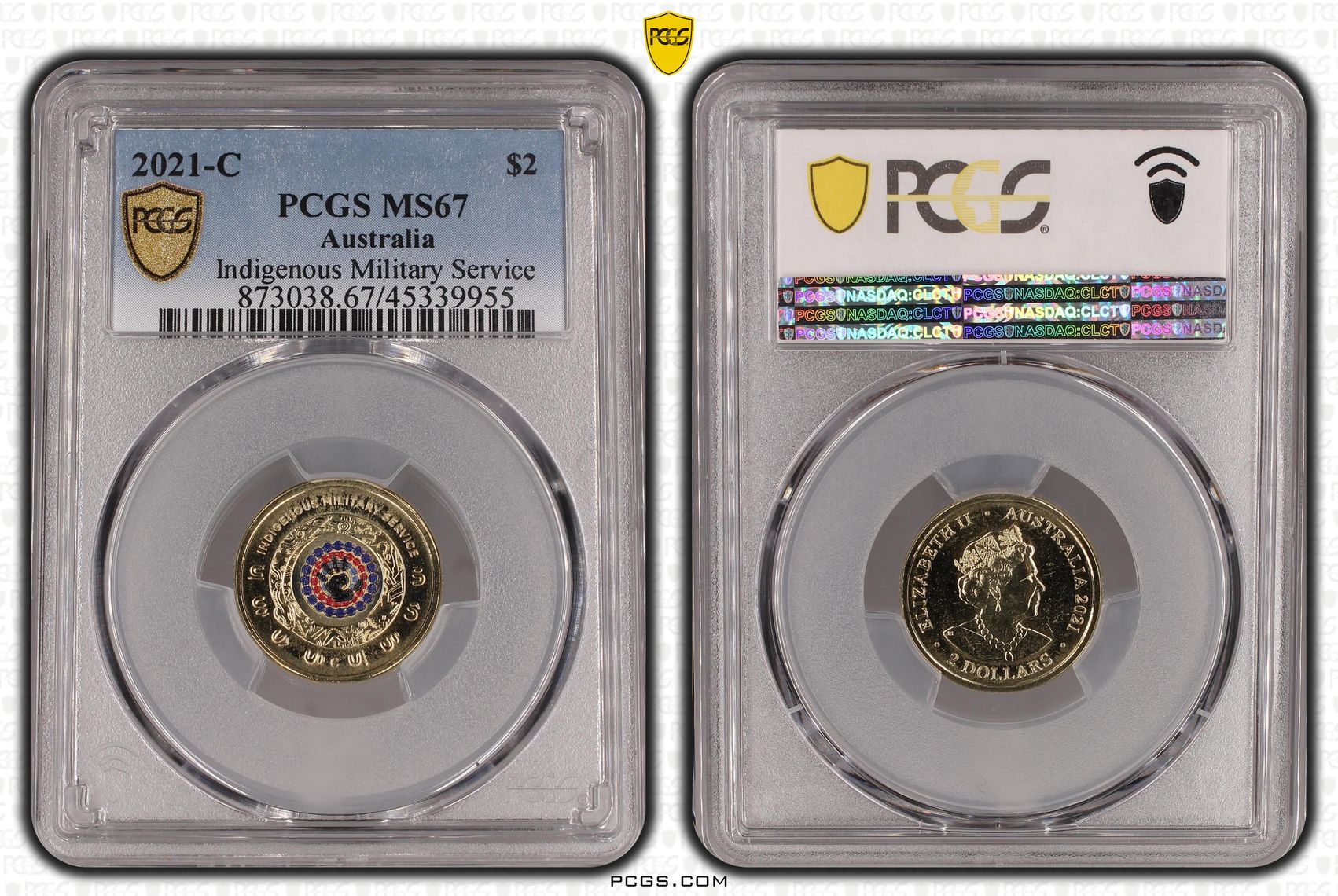Indigenous Military Service Colourised, Two Dollar, 2021-C, PCGS MS67
