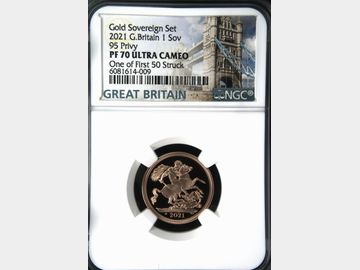 2021 ELIZABETH II '95 PRIVY' PROOF GOLD SOVEREIGN PF70 UCAM TOP POP!