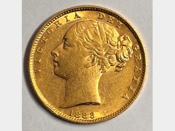 1883 VICTORIA SYDNEY MINT SHIELD GOLD SOVEREIGN SCARCE
