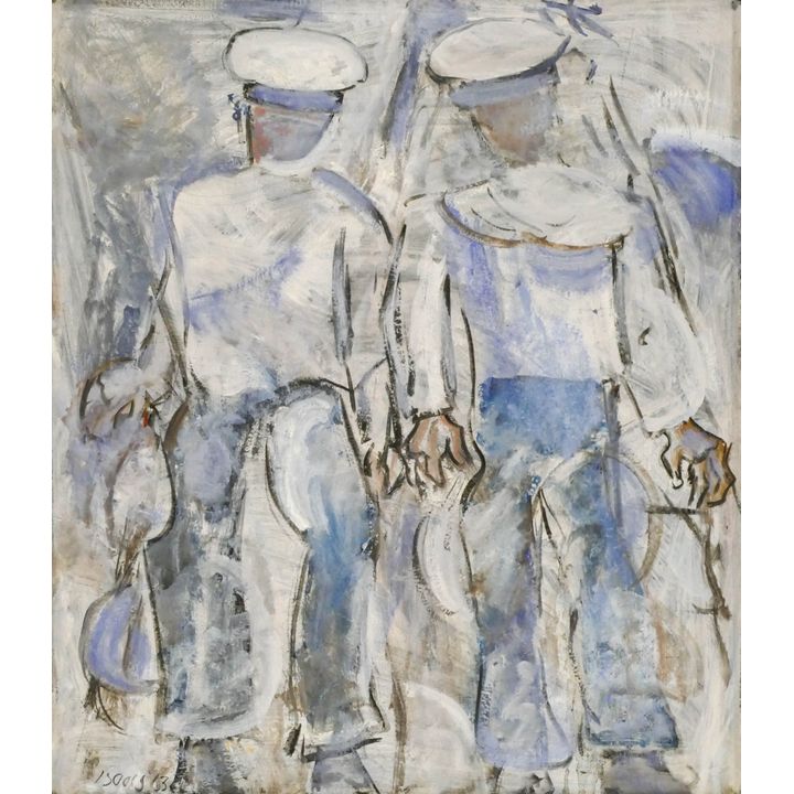 Walter Isaacs ''Two Sailors'' 1963 Oil on Canvas