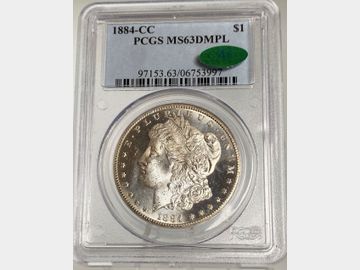1884 USA 'Carson City Mint' Morgan Silver Dollar PCGS MS63DMPL