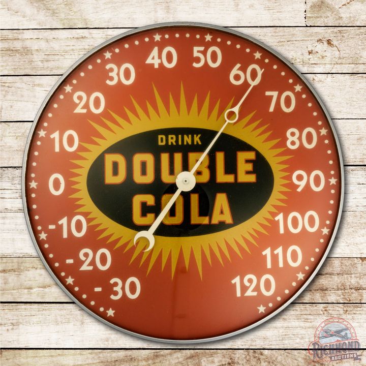 12" Drink Double Cola Thermometer Sign