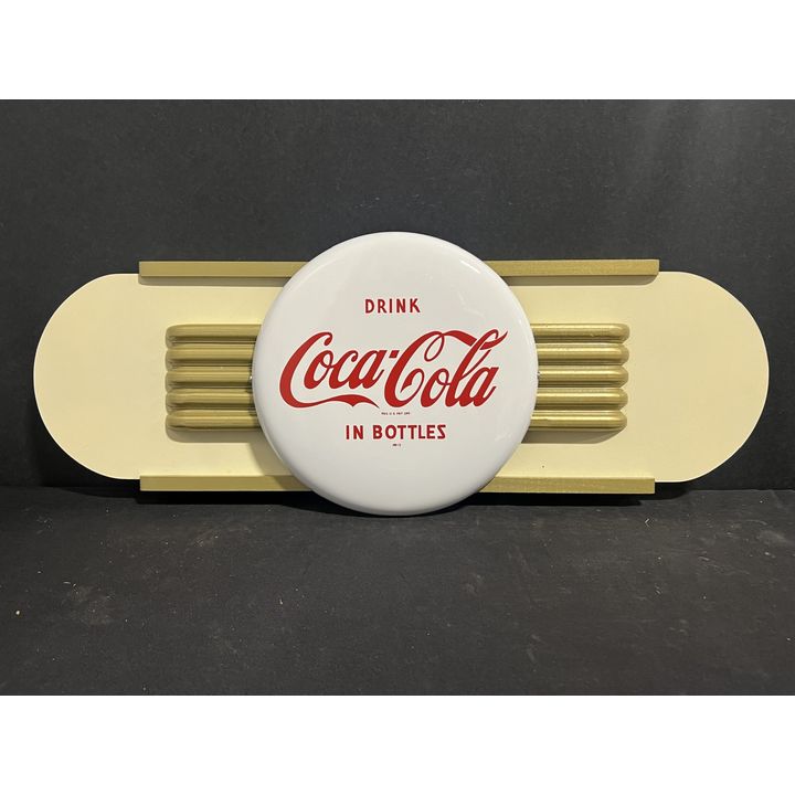 Reproduction Kay Display Coca Cola Coke Cardboard Display With 12" Coke White Button